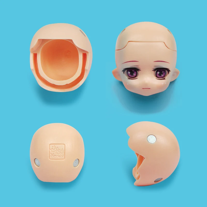 ob11doll Head YMY Head Bald Head Can Be Installed with Gsc Clay Man Replacement Face Open Eyelid Head 1/12bjd Doll Accessories