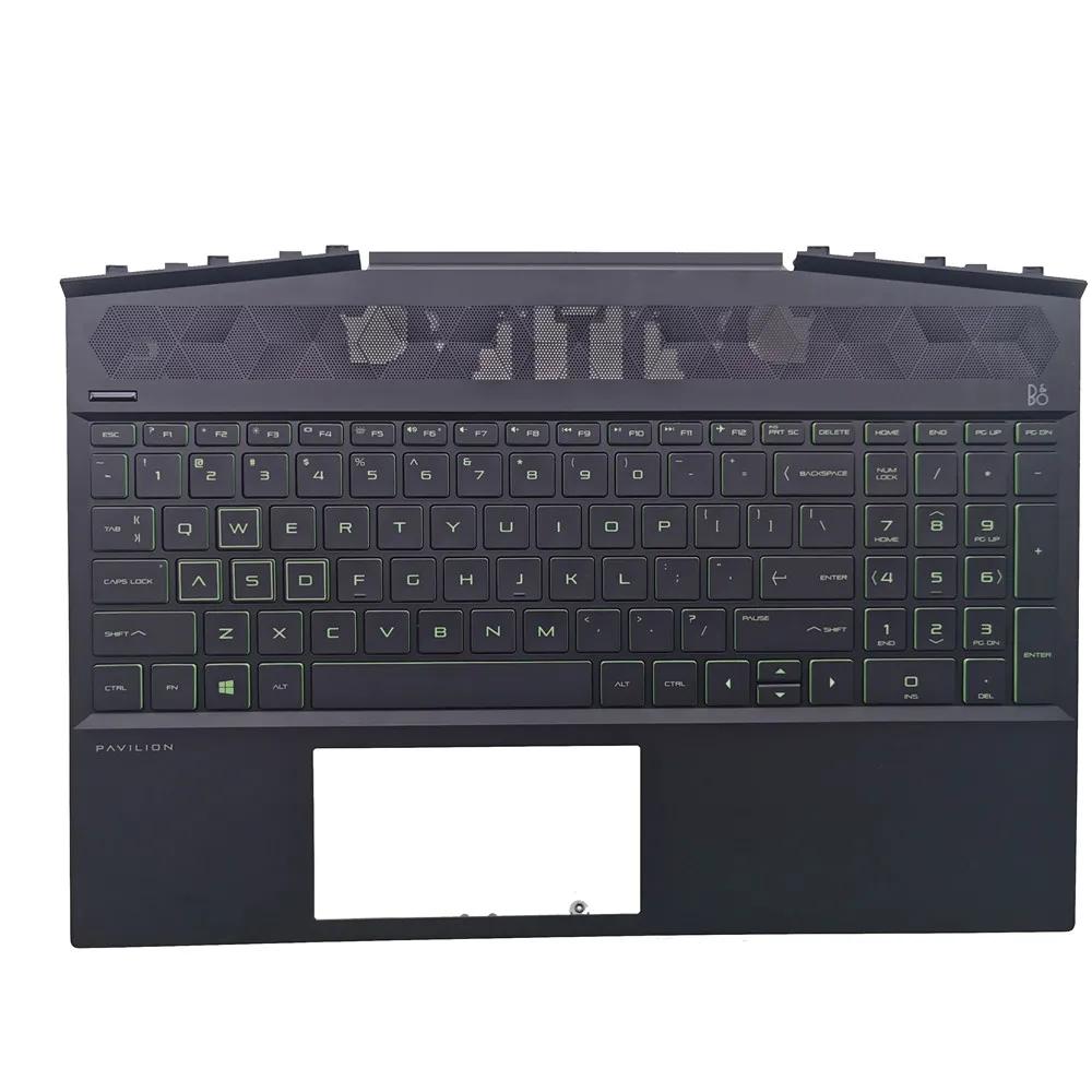 Imagem -06 - Original Ap2k8000310 L57593001 para hp Pavilion 15-dk 15t-dk Tpn-c141 Laptop us Verde Backlit Teclado Palmrest Tampa Superior Novo