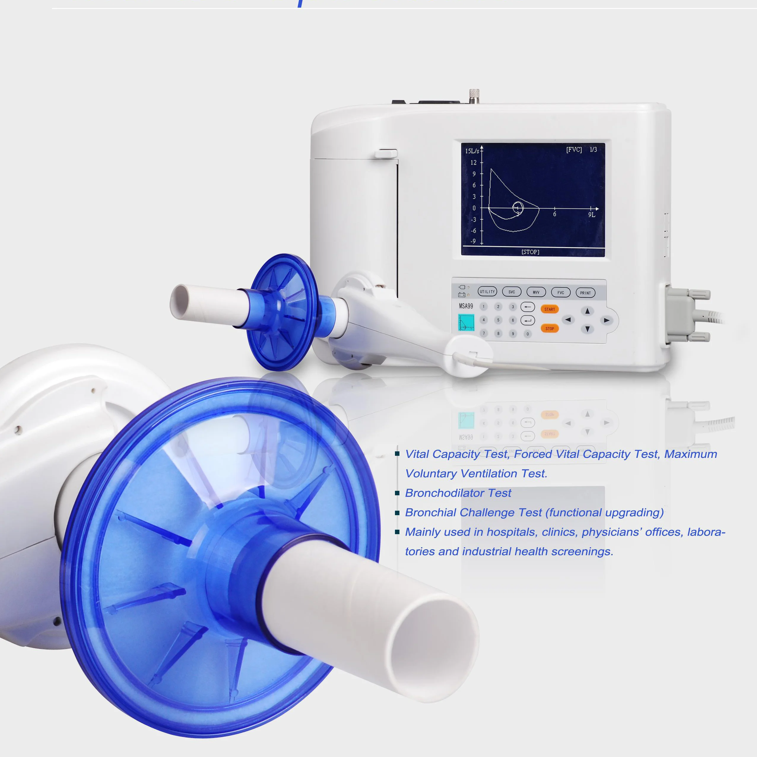 5.7in lcd portable electronic digital spirometer NSA99