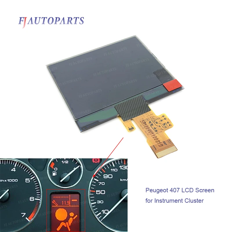 Instrument Cluster Dashboard LCD Display Screen Replacement for Peugeot 407 407SW HDI Couple LCD Display Repair