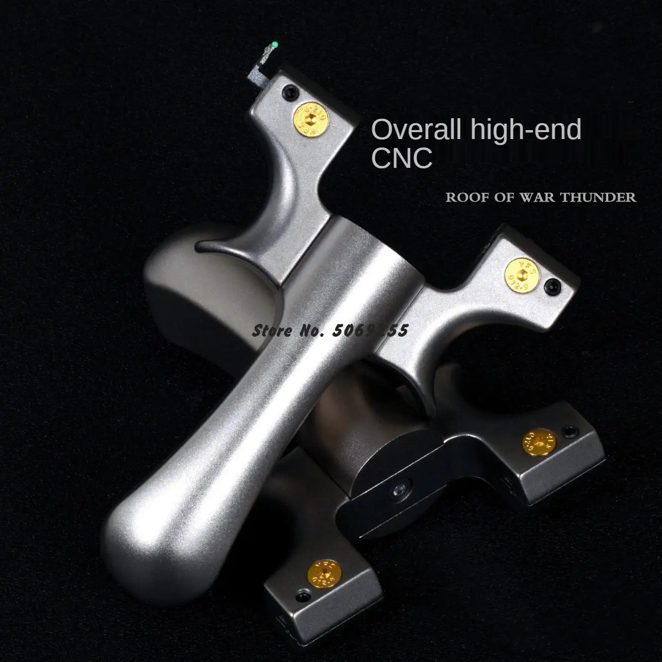 

2021 New High-quality Hunting Shooting Slingshot High-power Shooting Titanium Alloy Bow Head With Rubber Band Adult Slingshot