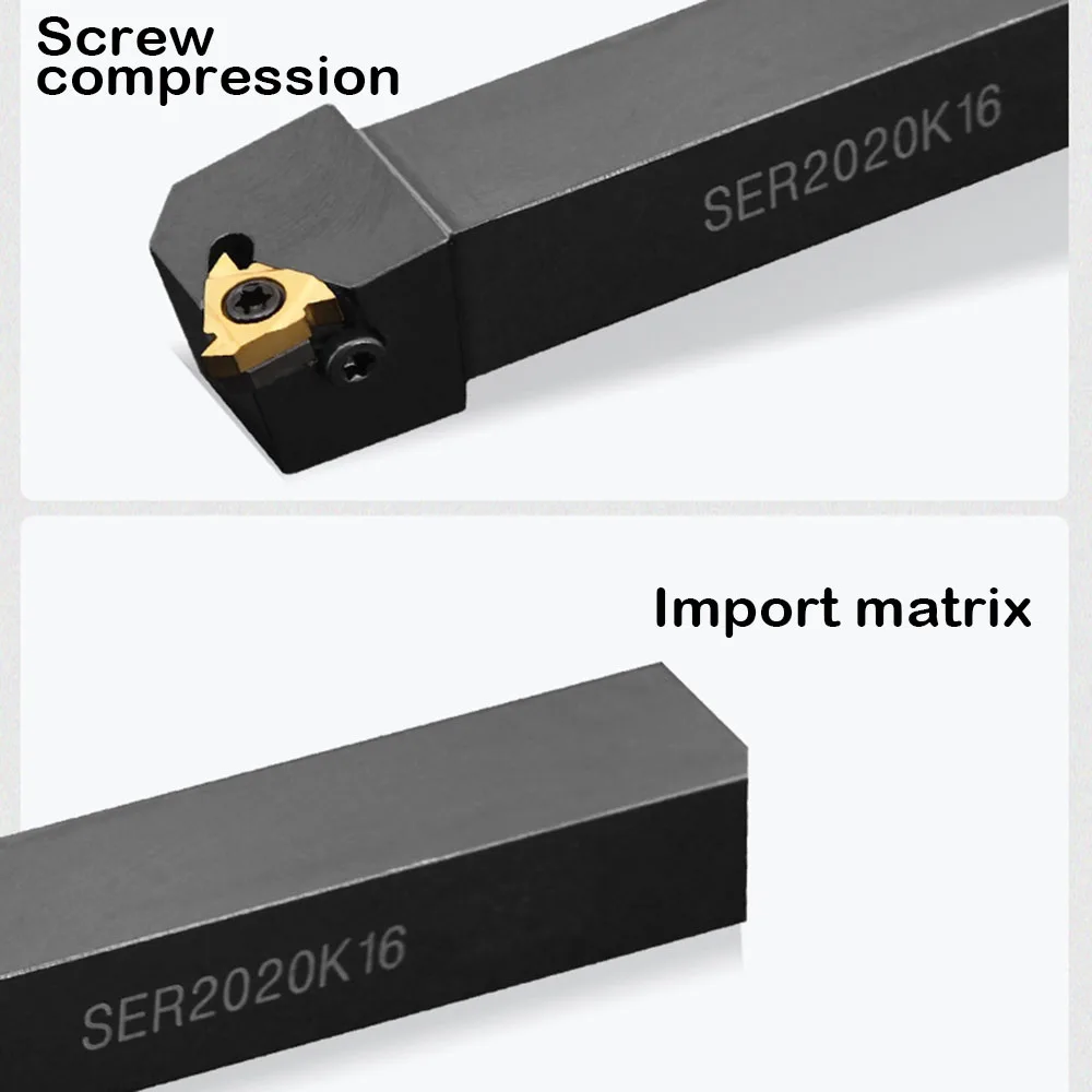 1PC SER1010H11 SER1212H11 SER1212H16 SER1616H16 Externe Gewinde Drehen Werkzeughalter CNC Drehmaschine Schneiden Werkzeug Zubehör