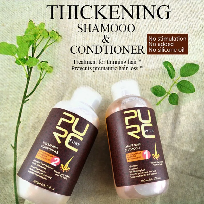 PURC Hair Shampoo Conditioner Scalp Treatments Ginger Repair Thinning Nourishing for Men Women Hair Care Products Beauty Health