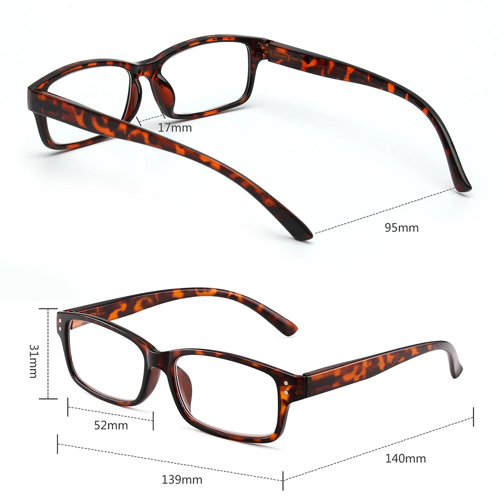 JM-gafas de lectura cuadradas Vintage para hombre y mujer, con bisagra de resorte, lupa para dioptrías presbicia