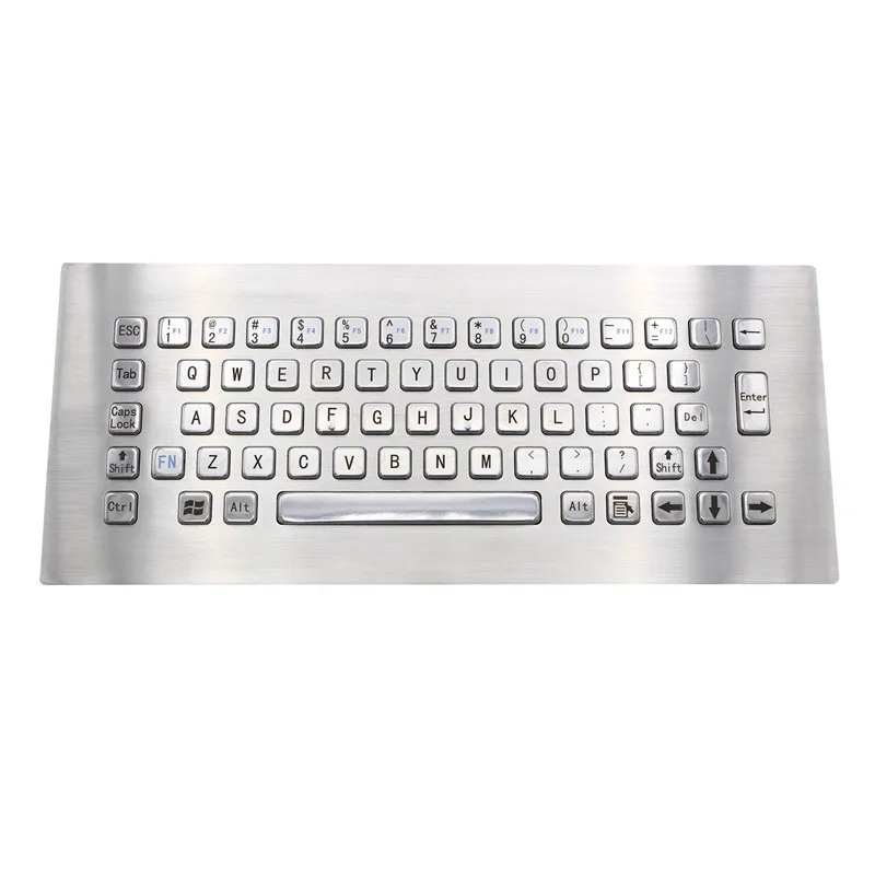 

65 Keys Panel Mount Kiosk Metal Rugged Keyboard Vandal Proof Stainless Steel Industrial Keyboard For CNC Machine