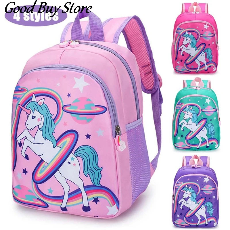 Children Double Shoulder School Bags Large Unicorn Schoolbag Kids Mochila Cartoon Backpack Waterproof Backpacks Large Book Bag