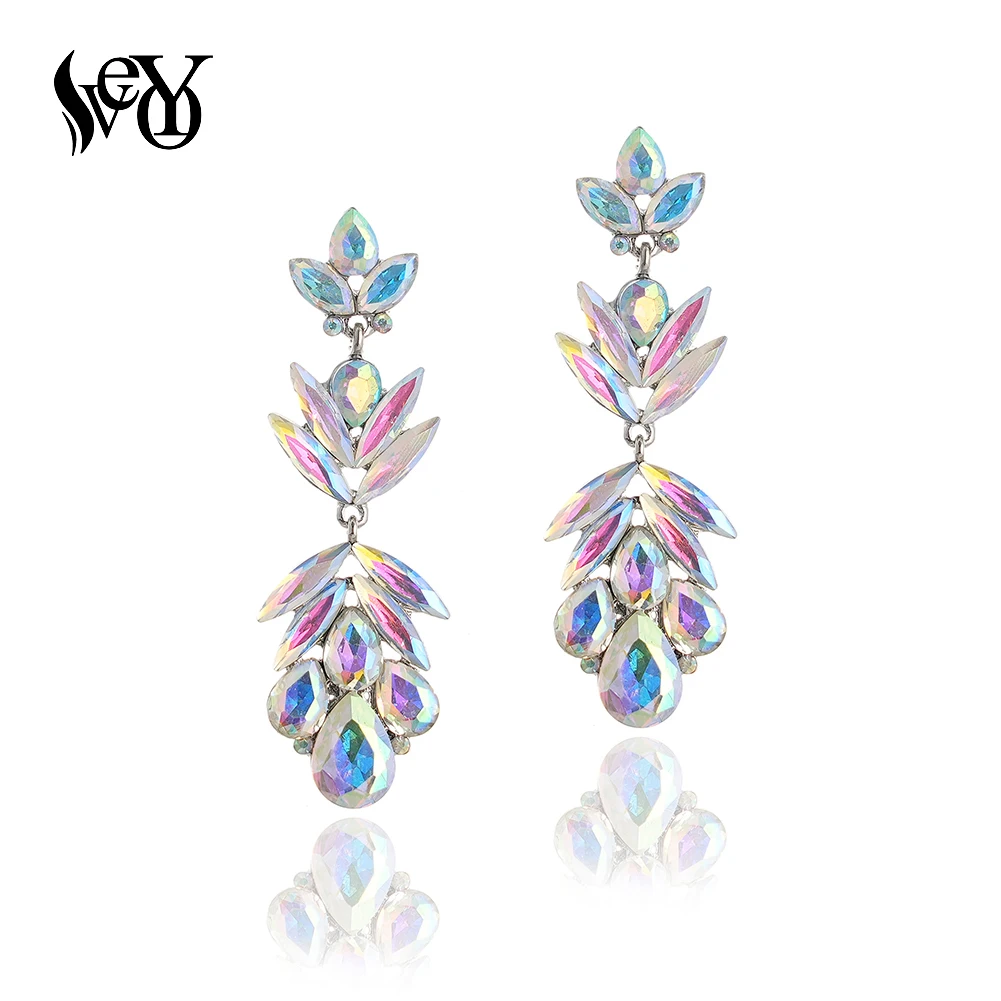 VEYO Geometry Crystal Drop Earrings Vintage Party Earrings for Women Fashion Jewelry Gift Wholesale