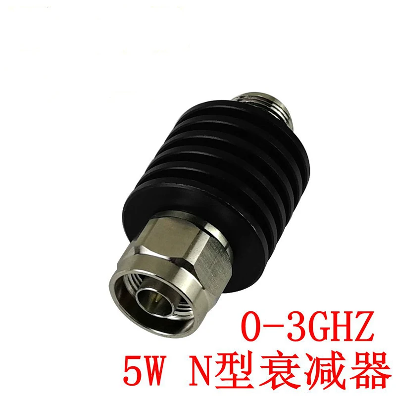 5W N-type Coaxial Fixed RF Attenuator, Male to Female, Frequency DC-3GHz 4GHZ, 1-40dB