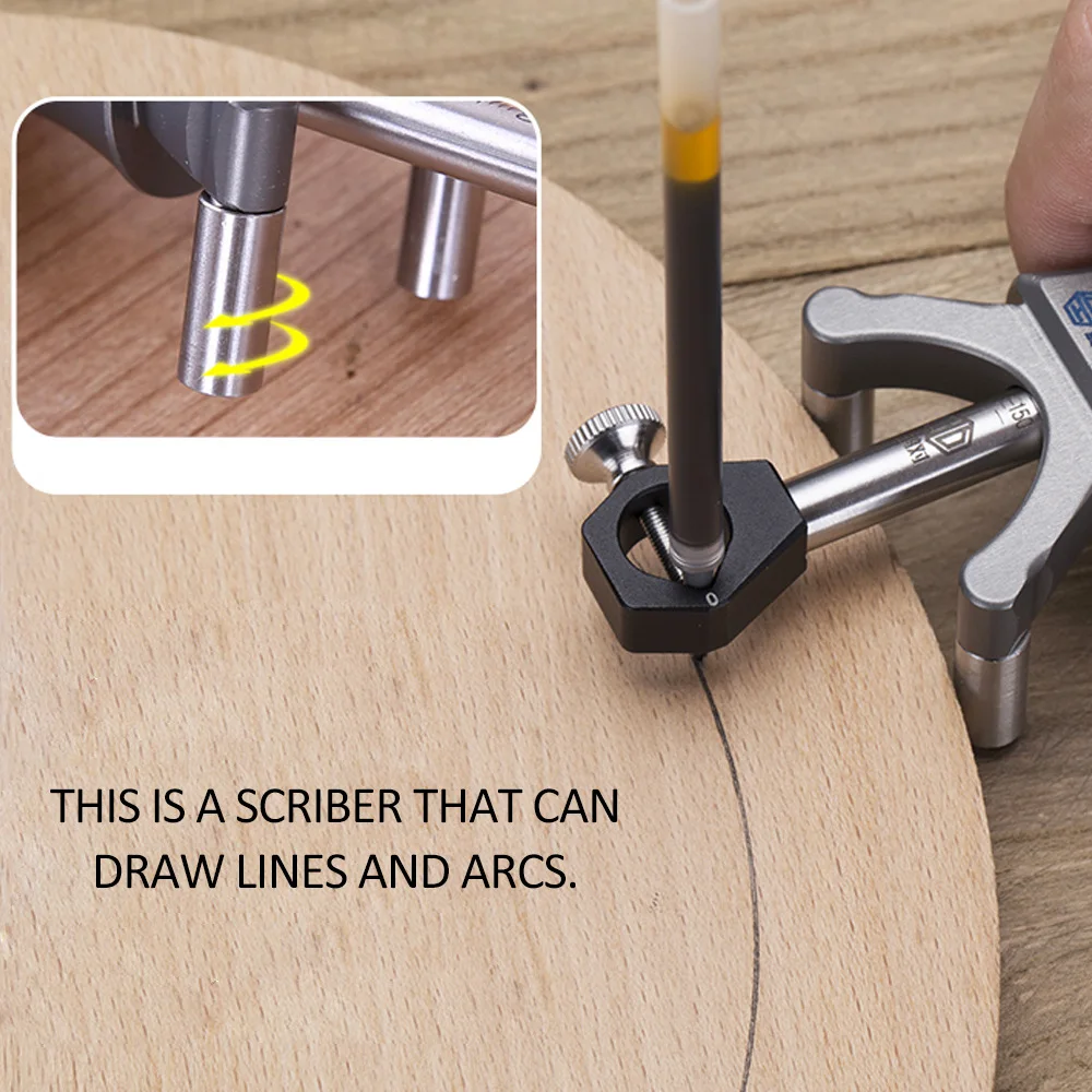 Free Shipping Woodworking Linear Arc Scriber Tool DIY Scribe Tool Draw Circle Woodworking Tool