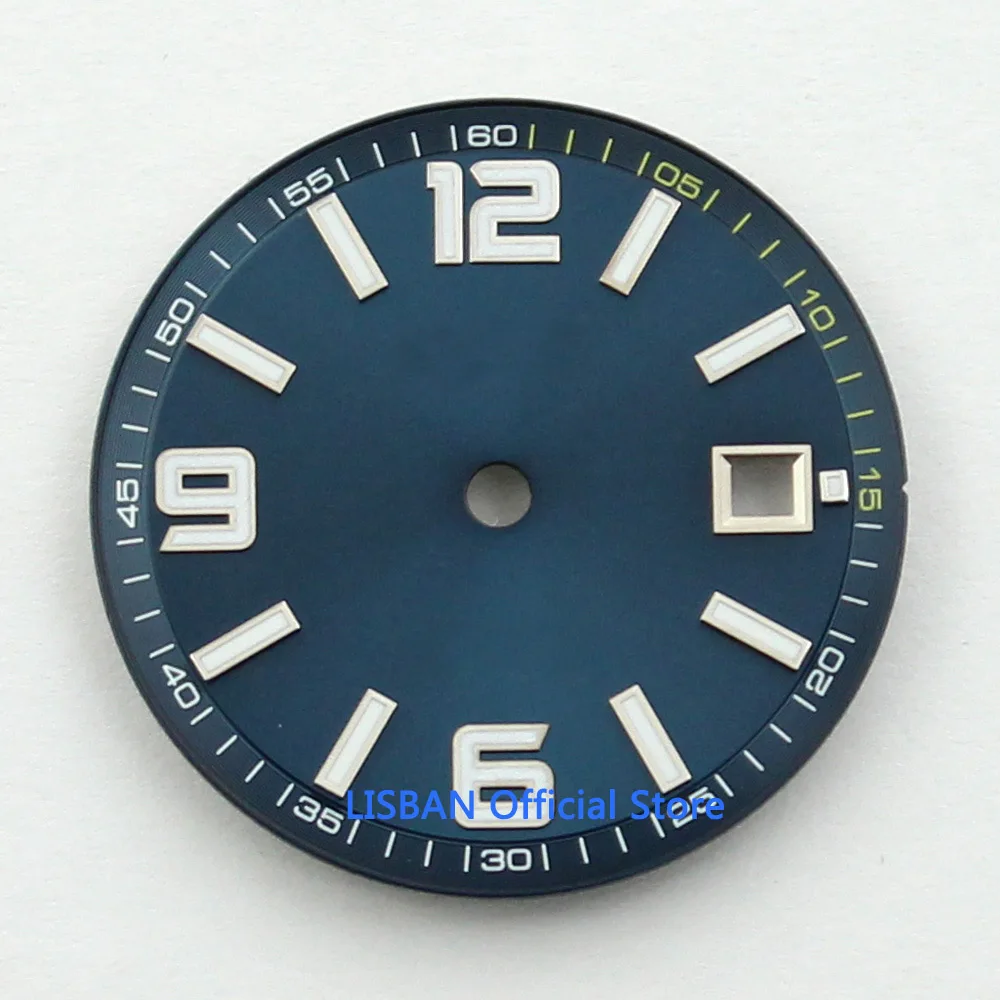 31.5mm Sterile Watch Dial Date Window Fit ETA 2836 MIYOTA 8215 Movement