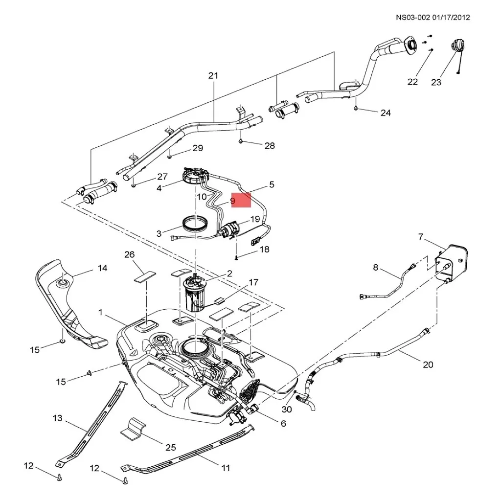 FUEL PIPE FEED 9062717 9047434 FOR CHEVROLET New Sail Fuel Line