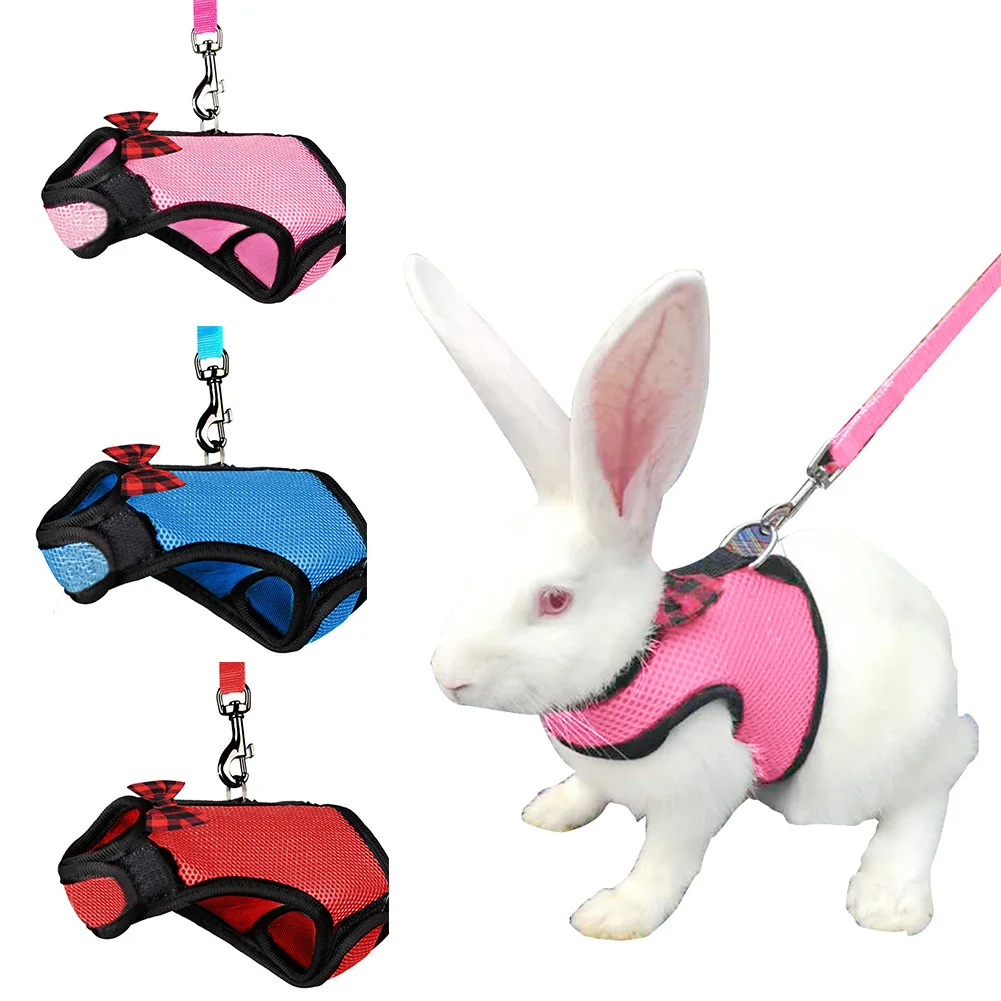 

Soft Rabbit Hamster Harness Cat Harness With Lead For Small Animals Kitty Pet Harness And Bunny Cat Little Pet Walking