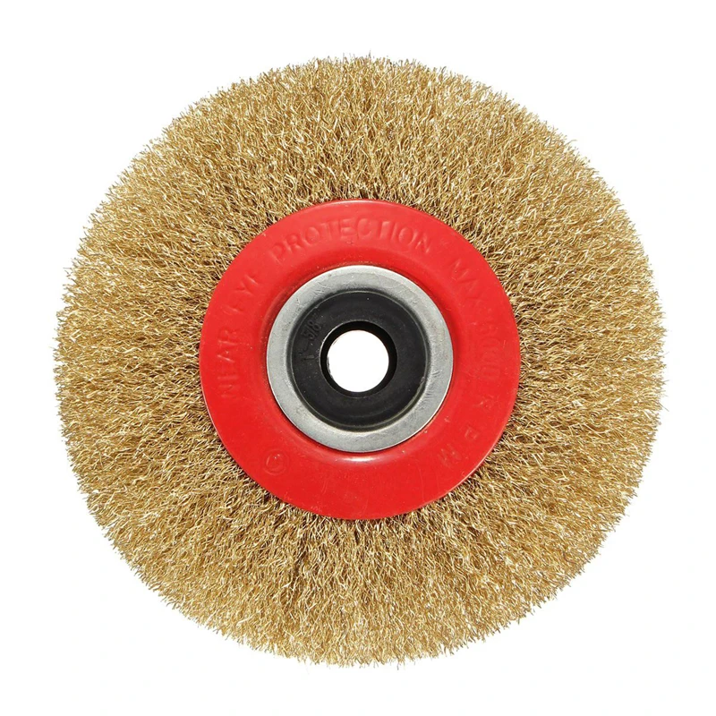 

5inch 125mm Wire Brush Wheel for Bench Grinder Polish + Reducers Adaptor Rings