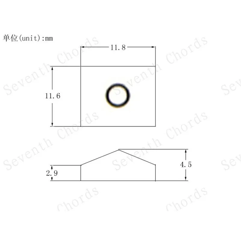9 Stück/Set Schwarze Elektrische Gitarren-Sicherungsmuttern Tremolo-Brücke Musikinstrument Zubehörteile – Detail 7