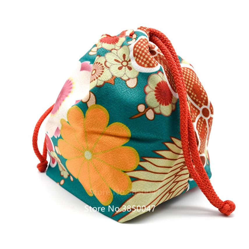 Handbag Kimono Japanese Style Yukata Kawaii Girls Women Bag Vintage Floral Haori Drawstring Bucket Zephyr Gift Party Accessories