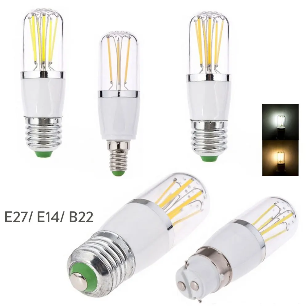 LED 필라멘트 전구, 조도 조절식 B22 총검 교체, 백열 램프, E14, E27, 3W, 4W, 6W, 30W, 40W, 60W, 220V, 110V, DC 12V