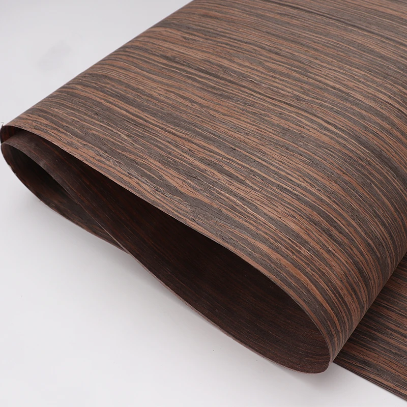 Engineered Wood Veneer Technology Synthetic Reconstituted Artificial Manufactured Wood Veneer Ebony E.V. Straight Grain Q/C