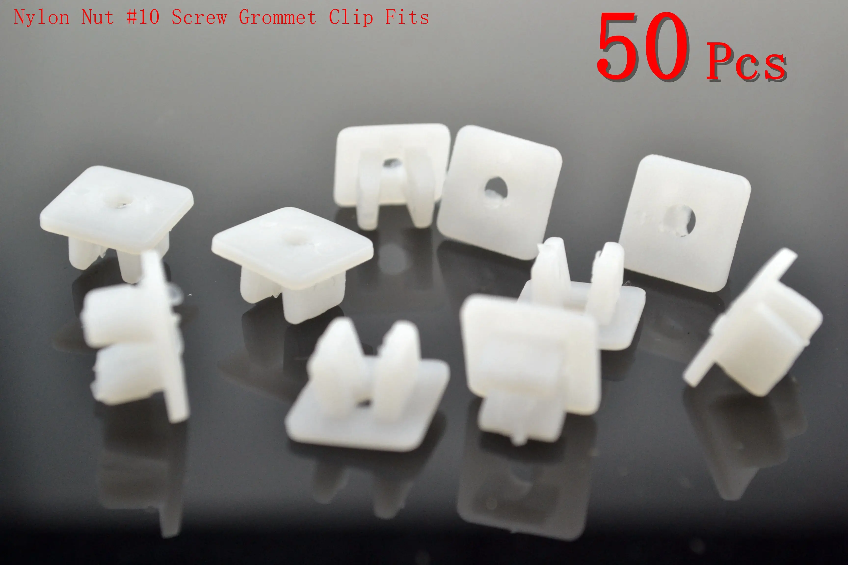 

50Pcs Nylon #10 Nut Screw Grommet Clip Retainer For Toyota Honda Mazda 90189-06010