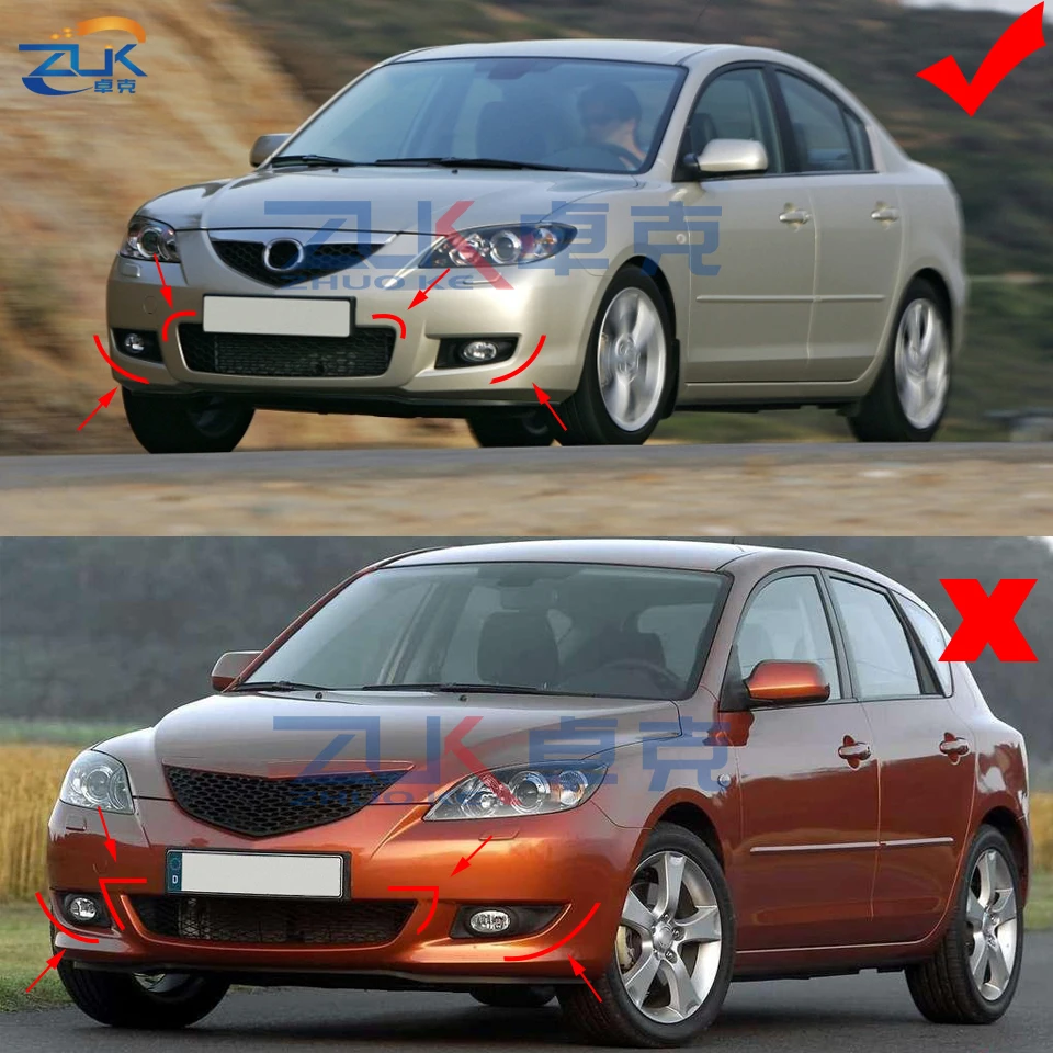 ZUK Car Anti-Fog Lights Foglight For Mazda 3 BK Sedan Facelift 2007 2008 Front Bumper Foglamp Fog Lamp Reflector Light