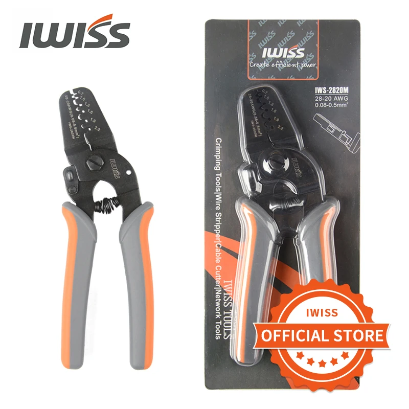 IWISS Mini Terminal Crimping Tools IWS-2820/IWS-3220 Crimping Pliers for Crimp 28-20AWG/32-20AWG Small Connectors