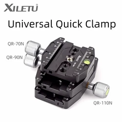 XILETU QR Series Quick Clamp w Quick Release Plate 1/4 General Screw Conversion Screw For Cameras Tripods Monopods Tripod Head