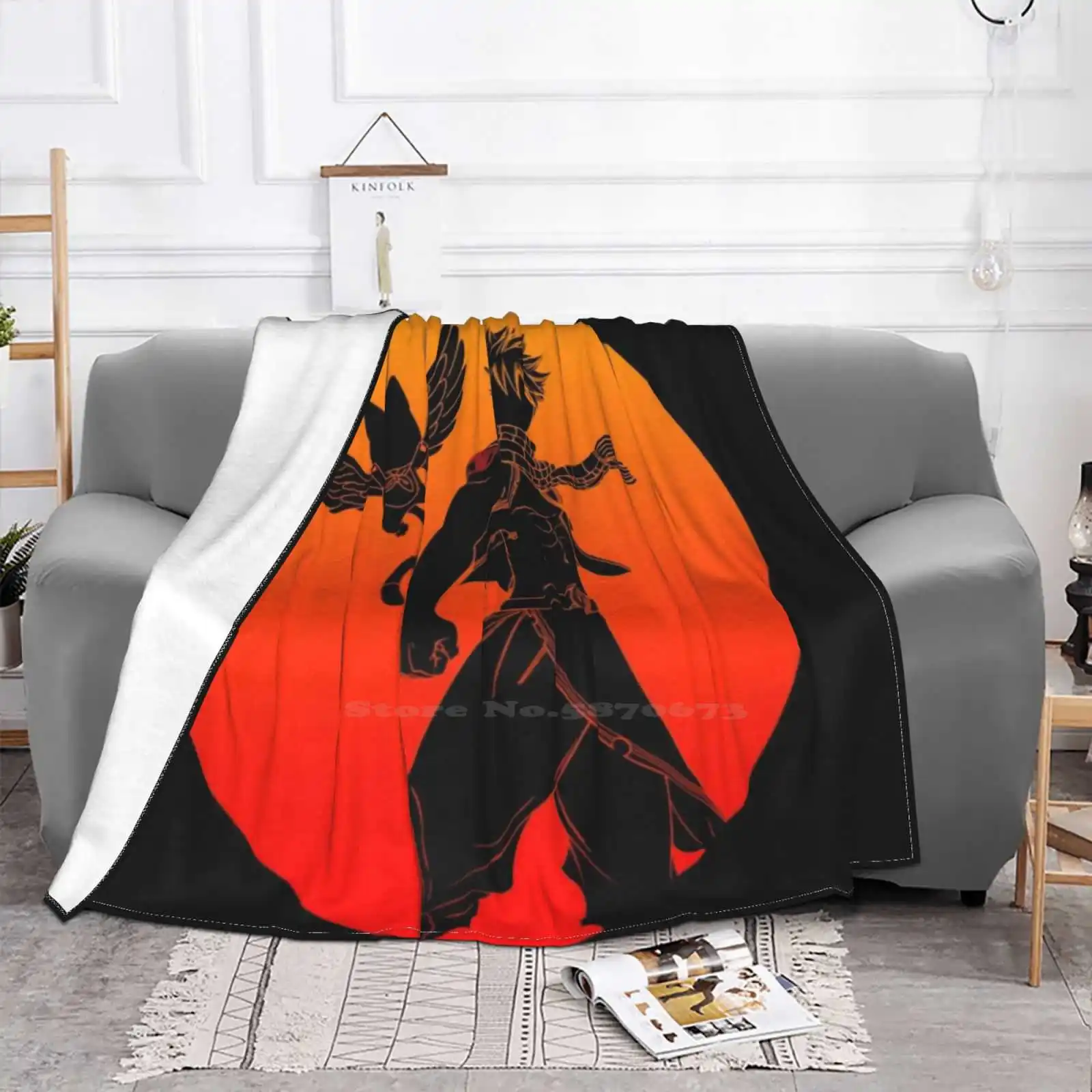 Fire Dragon New Arrival Fashion Leisure Flannel Blanket Dragon Fire Water Iron Ice Earth Sunset Happy Natsu Dragneel Erza Grey