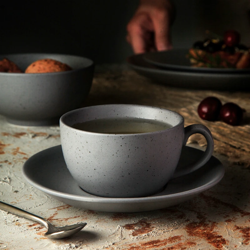 Ceramic Coffee Cup Saucers Cappuccino Latte Coffee Milk Cup Restaurant Italian Style Espresso Mug Afternoon Tea Black Tea Teacup