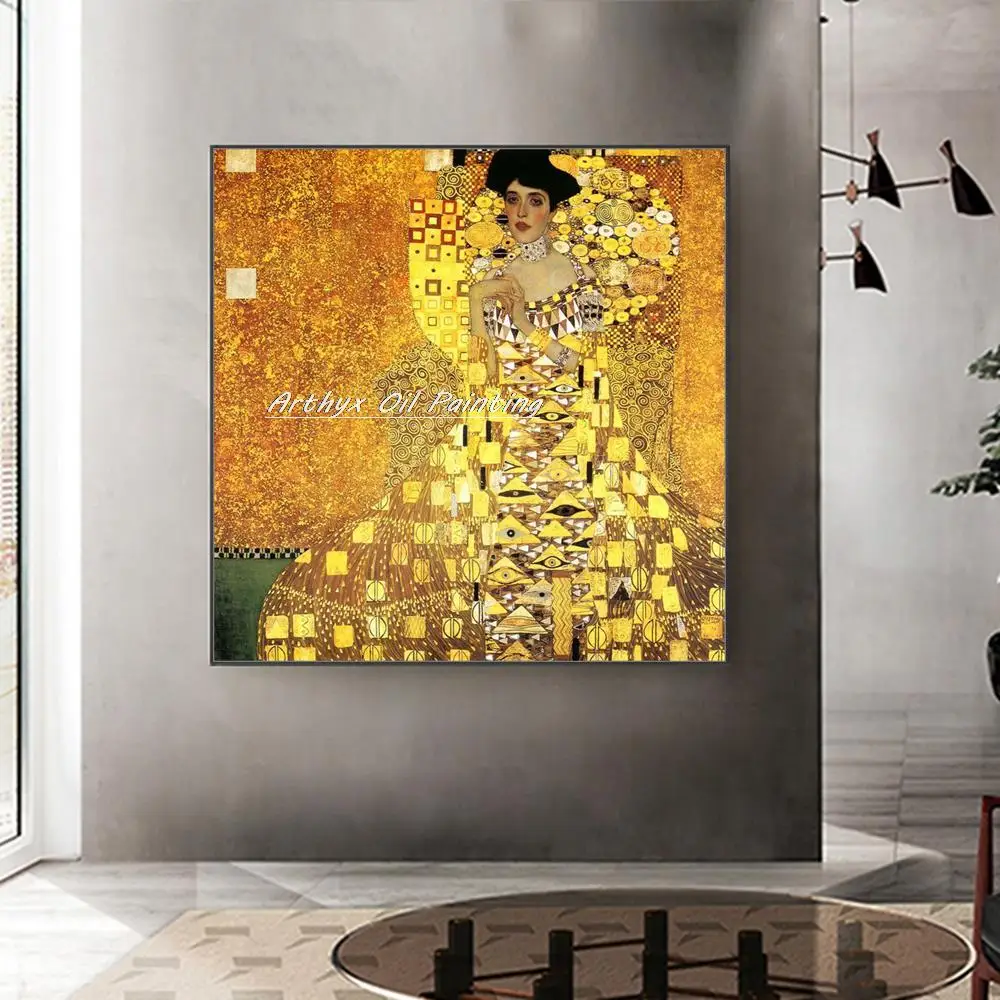 Imagem -02 - Arthyx-gustav Klimt Nude Mulheres Pintura a Óleo Handmade Abstract Canvasart Pictures Pinturas de Parede para Sala Decoração de Casa