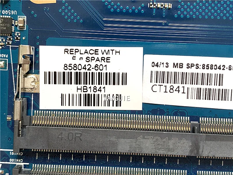 HP 14-an,858042-001, 858042-501, 858042-601,6050a2822801-mb-a01,cpu ddr3のマザーボード