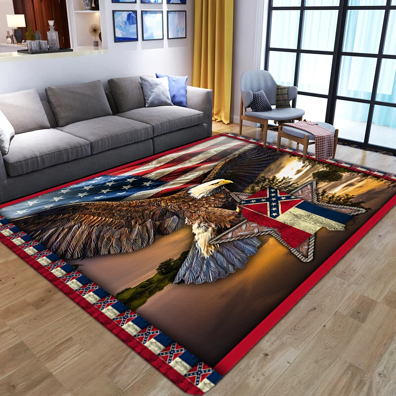 

European style Big Carpet Kids Room Bedside Anti-Slip Area Rug 3D Geometric Home Decor Carpets for Living Room Bedroom Floor Mat