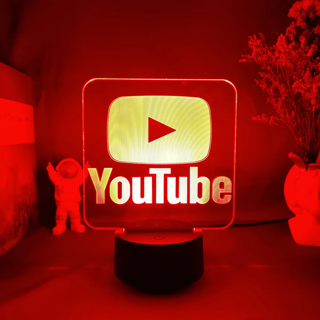 Cool 3D Illusion Lamp Perfect Live Streaming Room Decoration PC Desk Backlight Popular Youtubers Online Gamer Night Light Gift