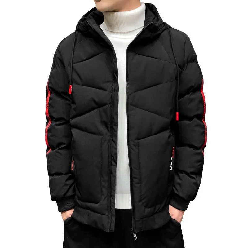 Mannen Nieuwe Parka Katoen Gewatteerde Casual Streetwear Winter Jas Jas Mannelijke Warme Jas Solid Hooded Rits Dikke Jas Parka Hommes