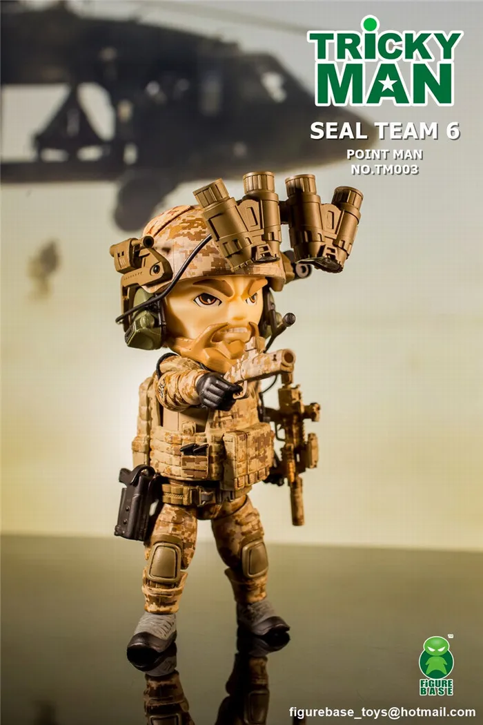 FigureBase TRICKYMAN SEAL TEAM 6 TM003 POINT MAN TM002 Gunner 5 Inch Model Toy For Collection Gift