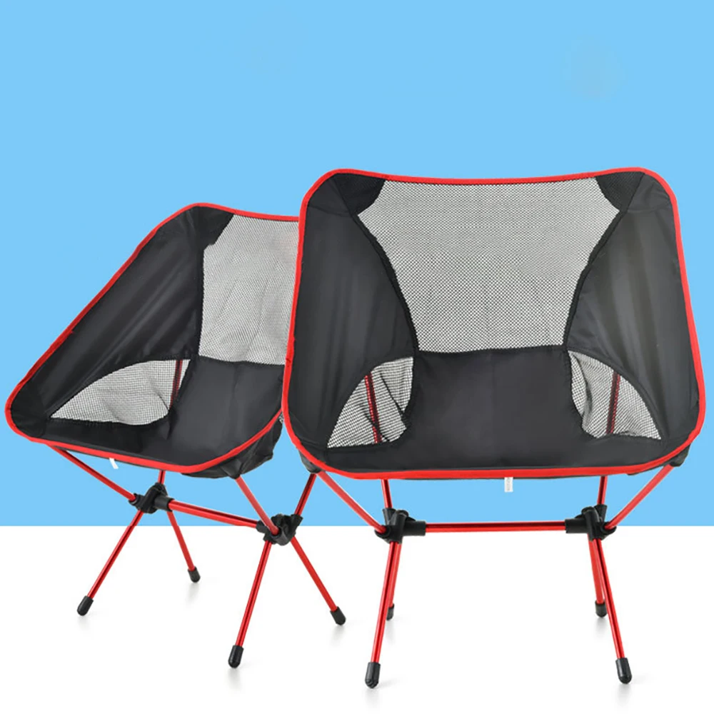 Detachable Portable Folding Moon Chair Outdoor Camping Chairs Beach Fishing Chair Ultralight Travel Hiking Picnic Seat Tools