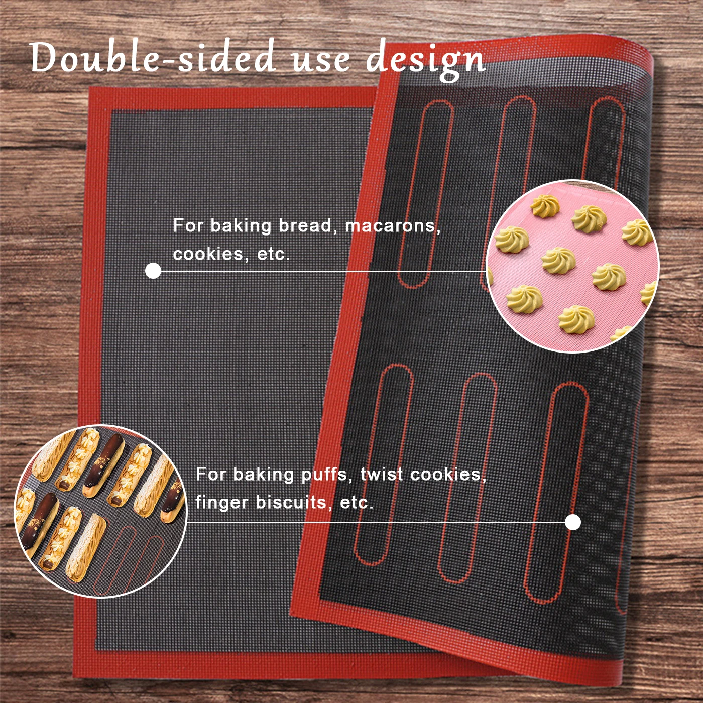 Large Size Perforated Silicone Baking Mat Non-Stick Silicone Kneading Pads Reuseable Oven Liner For Pastry Cookie Bread Biscuits