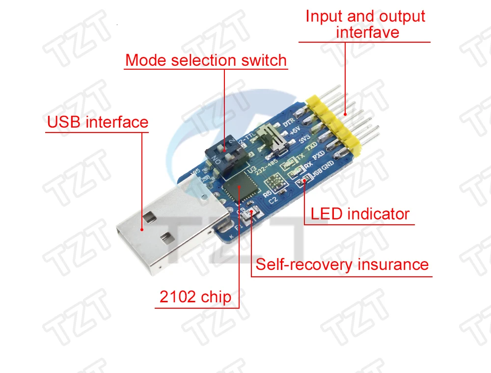 CP2102 USB 2,0 zu UART-TTL 5PIN Stecker Modul Serial Converter STC Ersetzen FT232RL CH340G PL2303 CP9102X für Arduino Pro mini – Detail 13