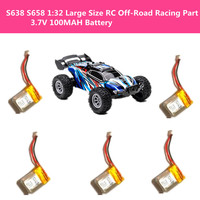 S638 S658 1:32 Large Size Hight-Speed RC Off-Road Racing Spare Part 3.7V100MAH Battery For S638 Remote Control Car Accessories