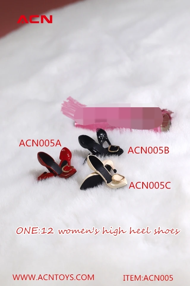 TOYS 1/12 Scale Female Soldier High Heelshoes ACN005 Elegant And Romantic French OL Stiletto High Heels In Stock