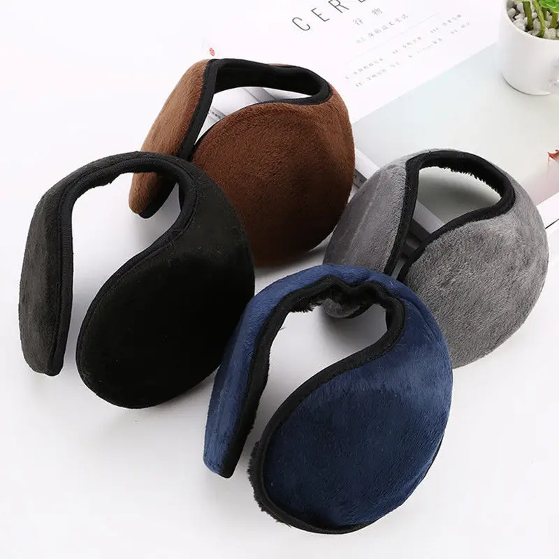 Unisex Cotton Plush Earmuffs, macio, espesso, Headband, Ear Cover, Muff Protector, Earflap para homens, mulheres, meninas, inverno Warmer