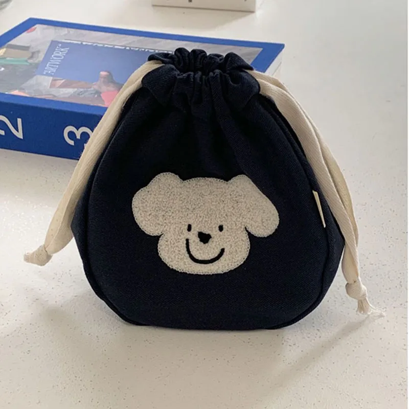 Kawaii Cartton Bear Cosmetic Bag Organizer Women Storage Pouch Cute Makeup Bag Travel Toiletry Bag Travel Wash Accessories