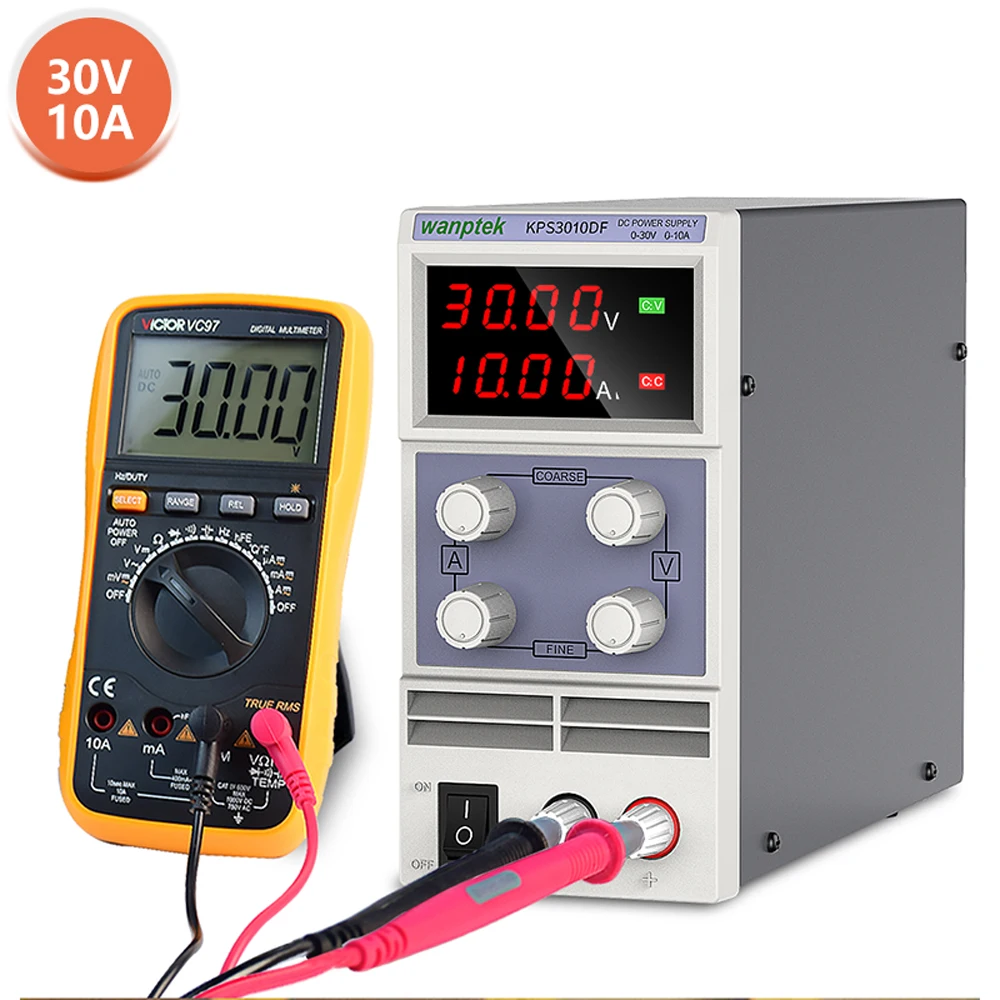 laboratory dc power supply adjustable voltage regulator stabilizer switching variable bench source 30v 10a ac 110v 220v wanptek