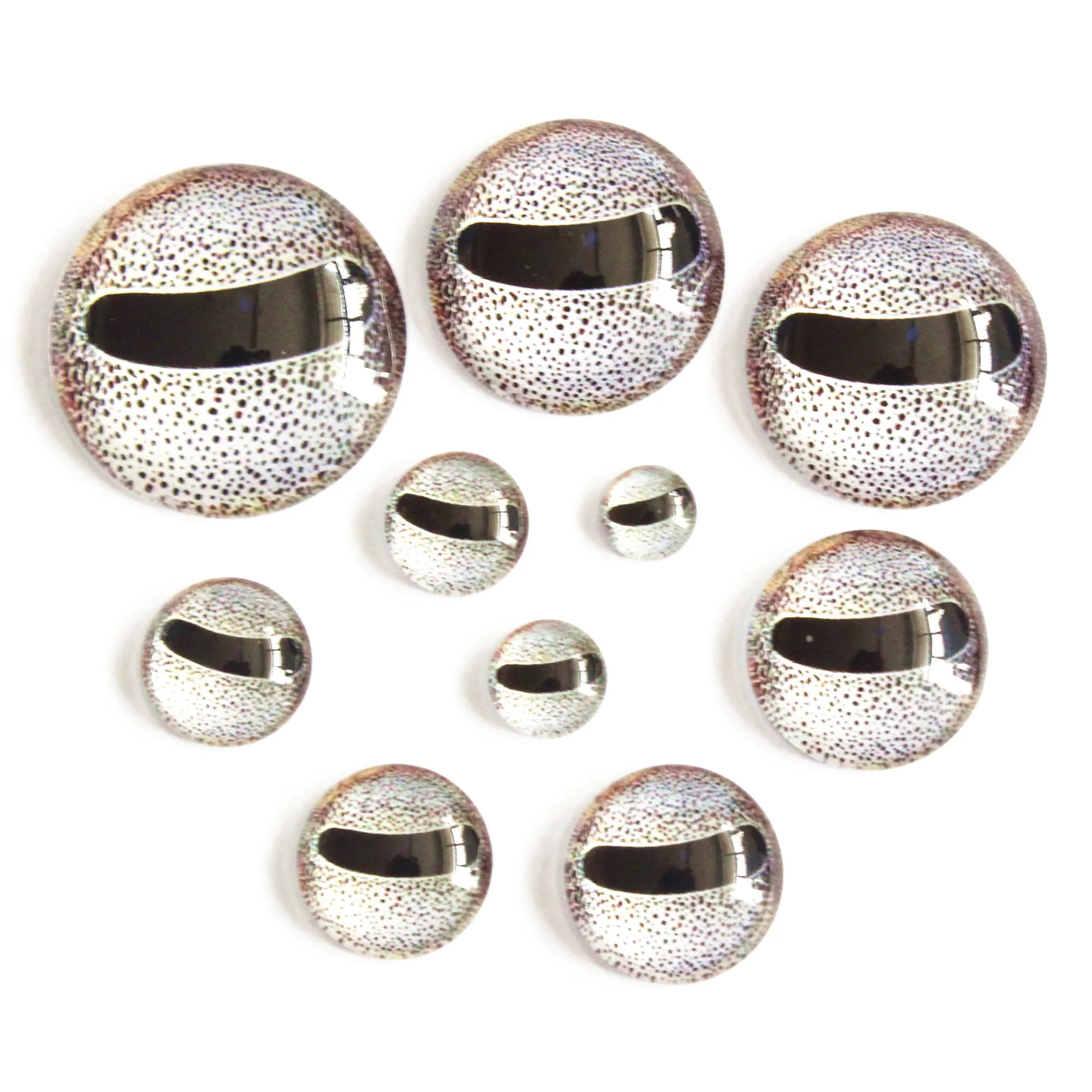 8 10 12 14 16 18 20 25 30mm Octopus Eyes Round Pattern Glass Cabochon Flatback Photo Base DIY Jewelry Making Accessory K06251