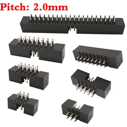 10Pcs DC3 2.0mm 2mm Pitch 6P 8P 10P 12P 14P 16P 18P 20P 30P 34P 40 Pin Double Row Male Straight Box Header IDC Socket Connector