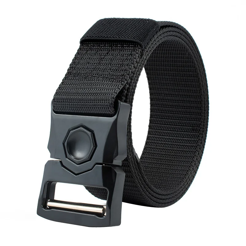 

Hot selling Men Belts Quality Weave Nylon Alloy Insert buckle Belts Outdoor casual sport Men and Women Tactics Belts