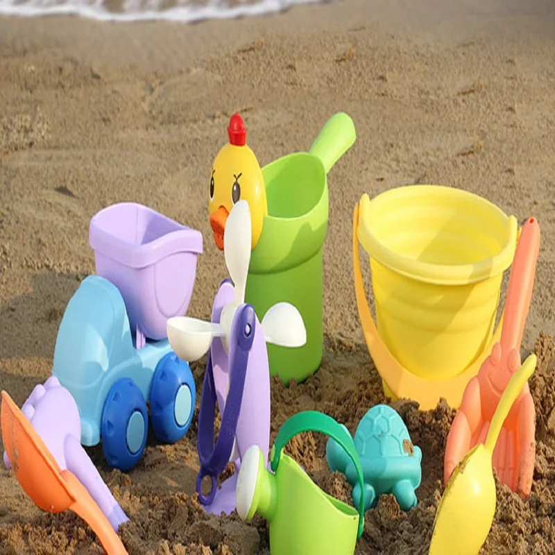 Saco de praia brinquedos ao ar livre jogos jardim criança areia jogar brinquedos caixa de areia ferramenta de dragagem piscina acessório cubo de
