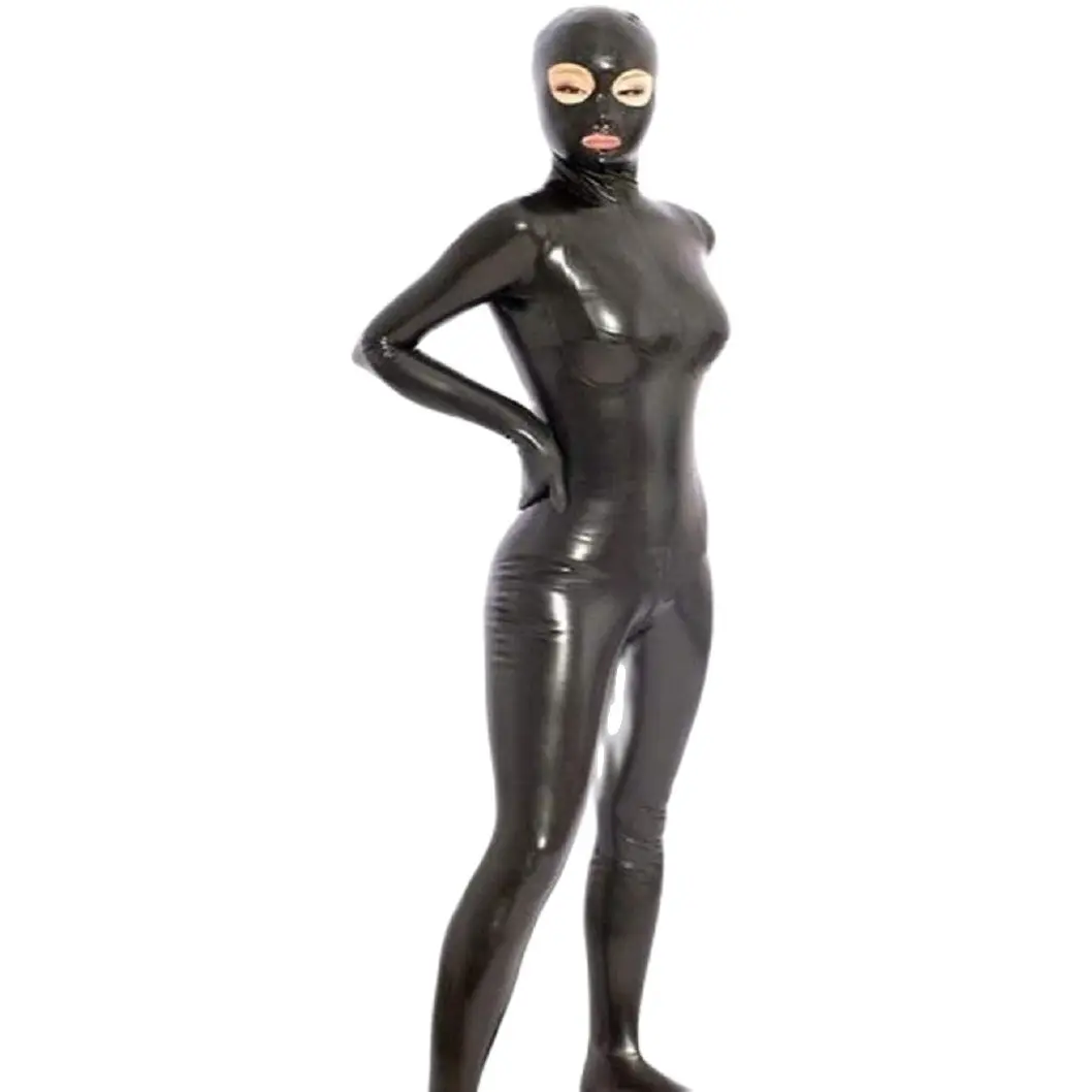 PU Faux Leder Einteiliges All-Inclusive Body Zipper Öffnen Gabelung Overall Zentai Cosplay Körper Shaper Sexuelle Interesse kostüme