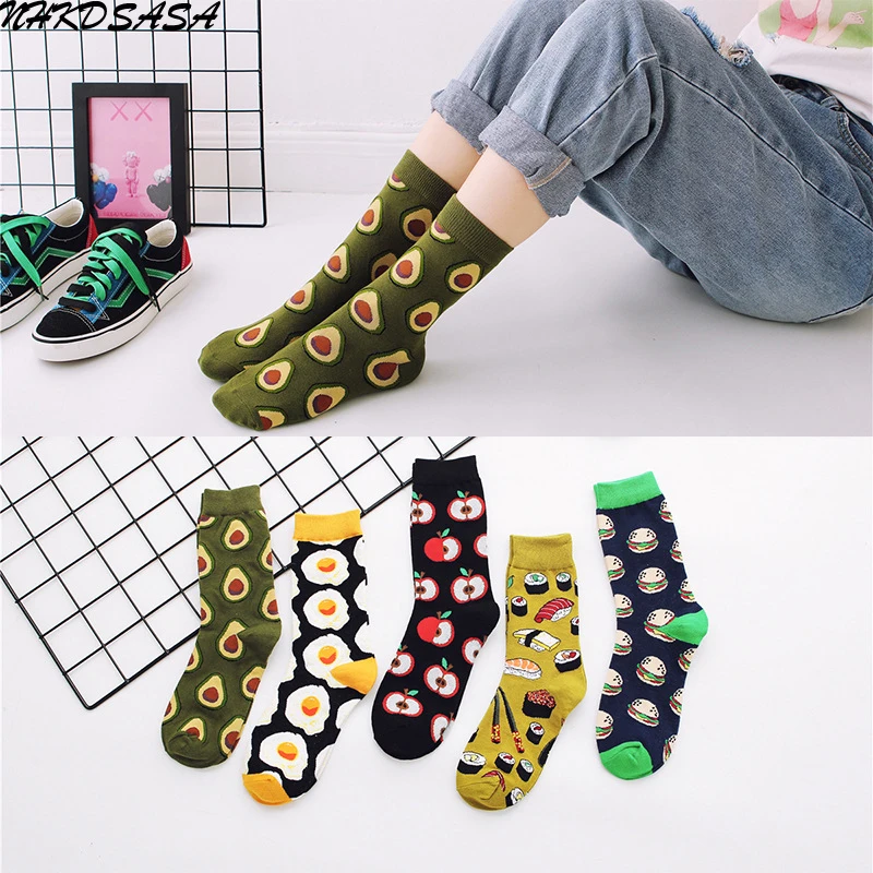 

NHKDSASA 5 Pairs/set Happy Socks Men Women Oil Painting Van Gogh Socks Colorful Harajuku Skateboard Female Cotton Socks Kawaii