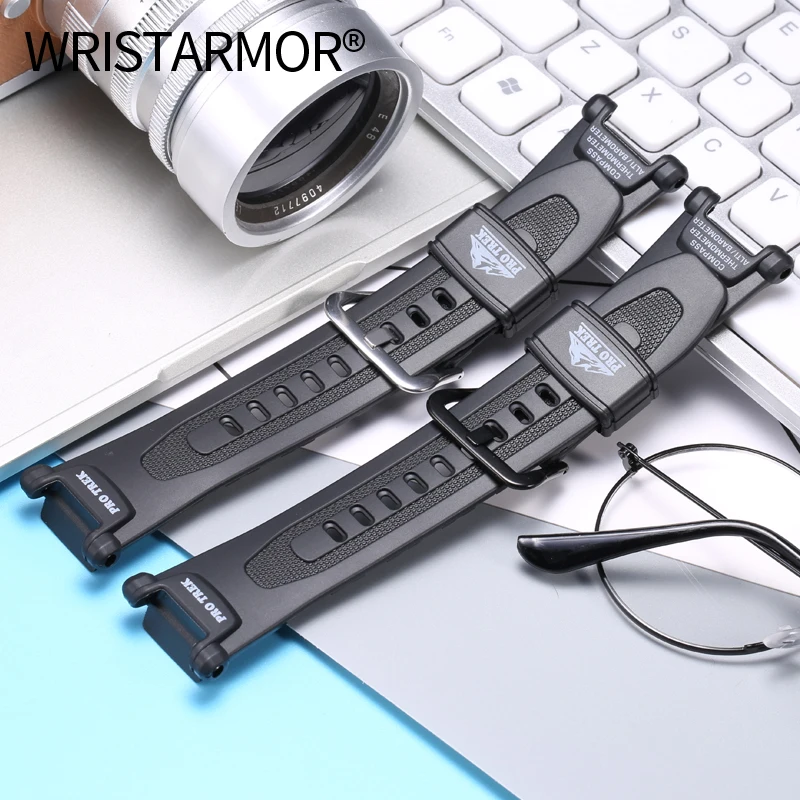 Watch Accessories Resin Strap Suitable for Casio PRG-240 PRG-40 Men Outdoor Sports Waterproof Pin Buckle Watch Band