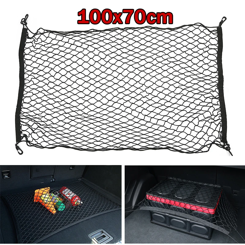 100x70cm Car Trunk Mesh Net Cargo Luggage Trunk for A4 B5 B6 B8 A6 C5 C6 A3 A5 Q3 Q5 Q7 E46 E39 E90 E36 E60 E34 E30 F30 F10