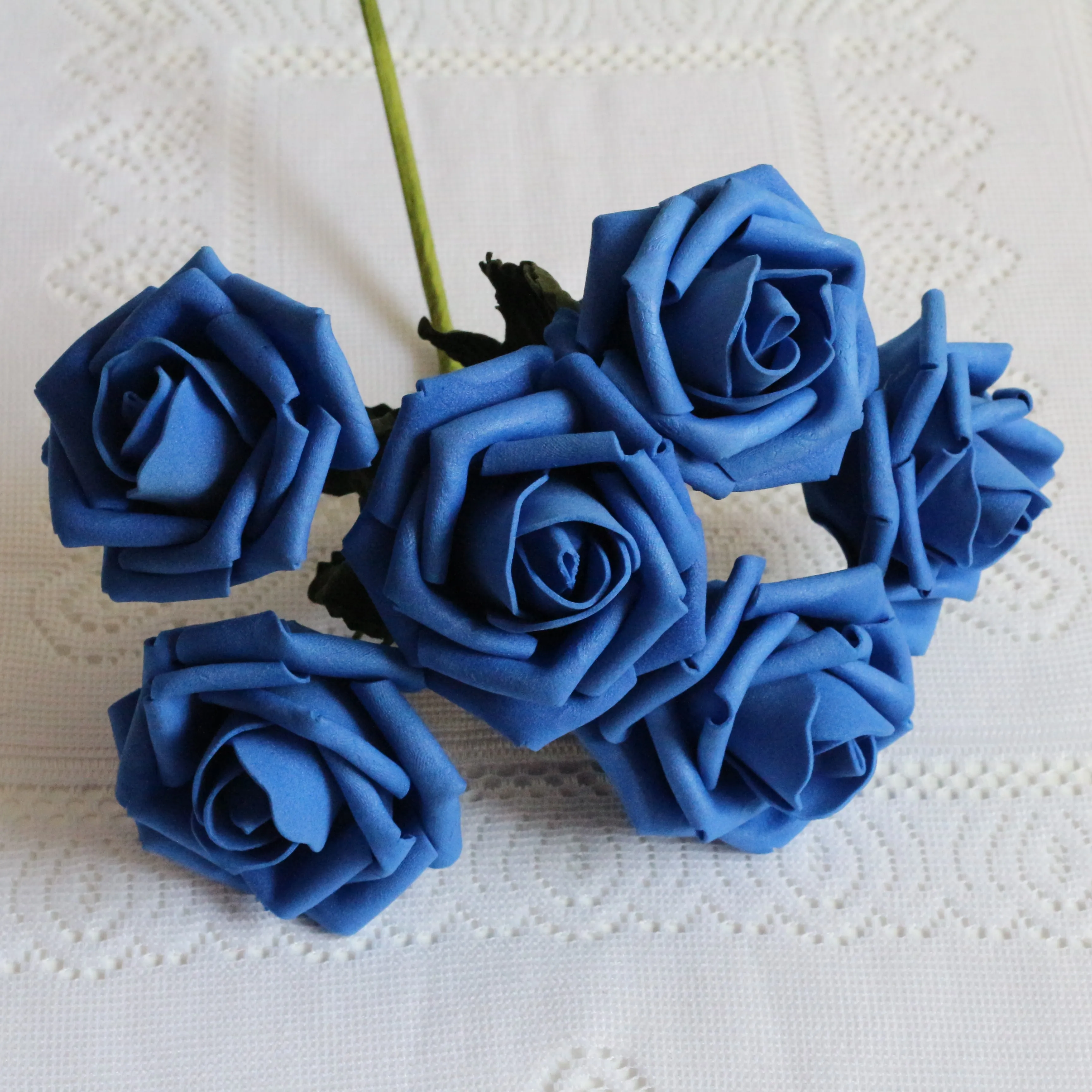 72 Royal Blue Flowers Fake Roses Bulk Flowers For Wedding Decoration Bridal Bouquet Wedding Centerpieces Wholesale Flowers